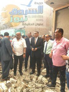 محافظ الجيزة يتابع جهود إطفاء حريق بمخزن دهانات بمنطقة البراجيل بأوسيم