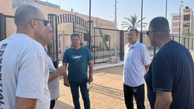 وكيل وزارة لشباب والرياضة بشمال سيناء يتفقد الأعمال تطوير ملعب مركز شباب السلام