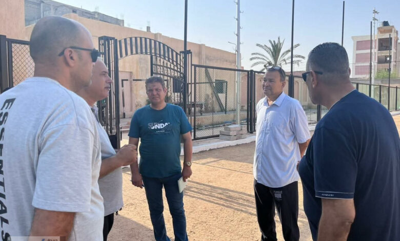 وكيل وزارة لشباب والرياضة بشمال سيناء يتفقد الأعمال تطوير ملعب مركز شباب السلام