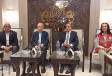 محافظ شمال سيناء يستقبل رئيس وزراء فلسطين و وزير الخارجية المصري و وزيرة التضامن الاجتماعي .