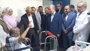 محافظ شمال سيناء يستقبل رئيس وزراء فلسطين و وزير الخارجية المصري و وزيرة التضامن الاجتماعي . 