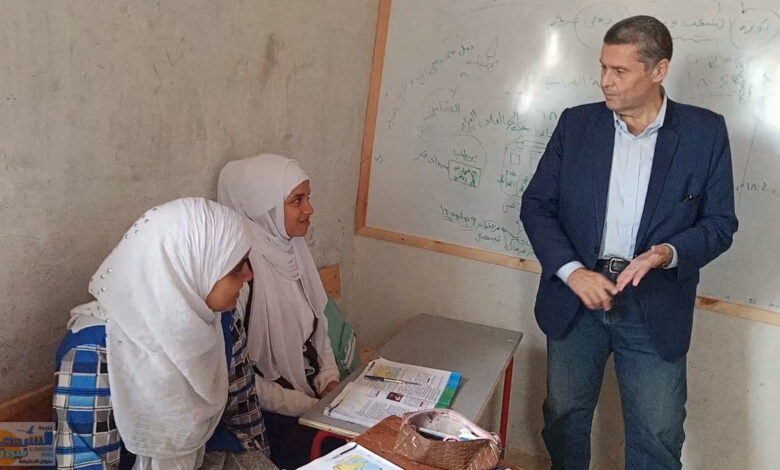 وكيل وزارة التربية والتعليم شمال سيناء يجري زيارة لمدرسة أولاد علي الإعدادية بإدارة الحسنة التعليمية