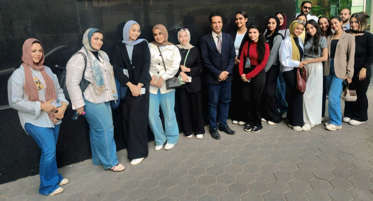 زيارة طلاب اعلام جامعة مصر للعلوم والتكنولوجيا لجامعة الدول العربية