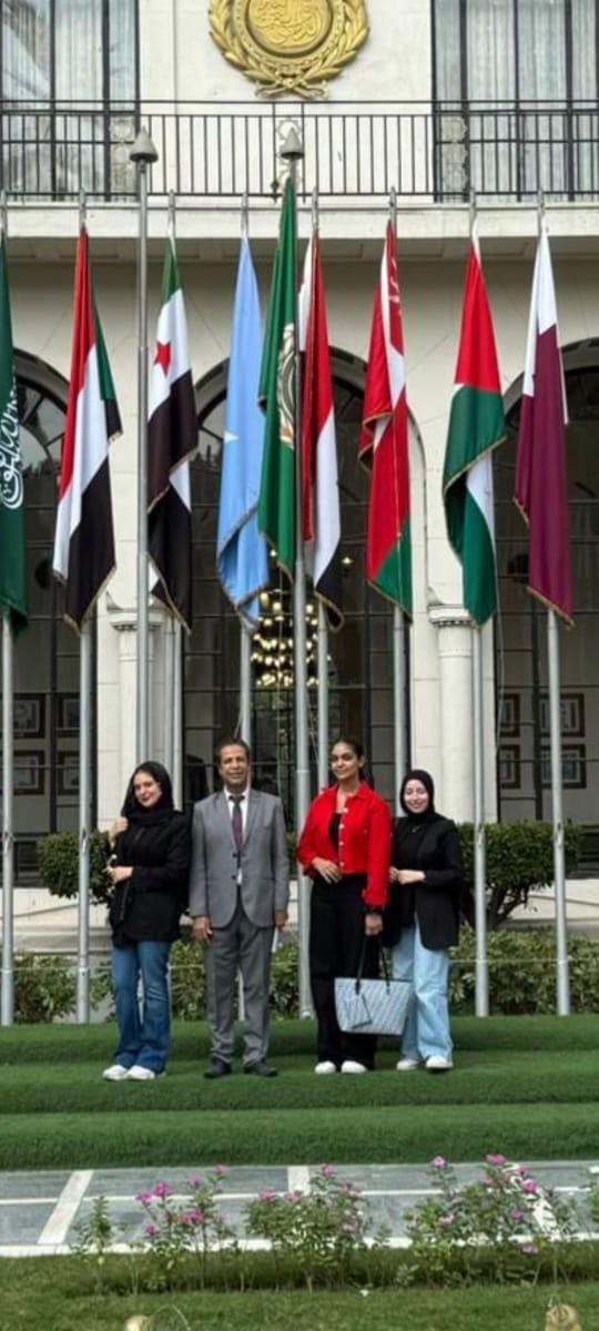 زيارة طلاب اعلام جامعة مصر للعلوم والتكنولوجيا لجامعة الدول العربية