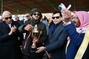 وزير الشباب والرياضة ومحافظ شمال سيناء يشهدان ختام مهرجان سباقات الهجن بالعريش 
