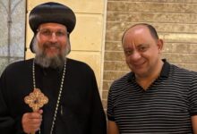 صفوت نصيف يهنئ الأنبا بقطر بعيد الميلاد المجيد وعيد الغطاس