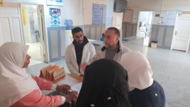 خلال جولته الميدانية الصباحية وكيل وزارة الصحة شمال سيناء يطمئن على سير العمل وتقديم الخدمات الطبية