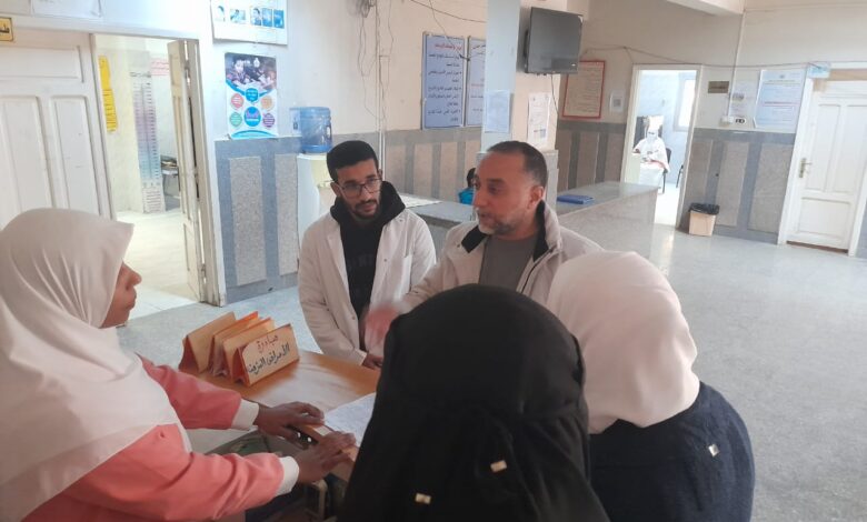 خلال جولته الميدانية الصباحية وكيل وزارة الصحة شمال سيناء يطمئن على سير العمل وتقديم الخدمات الطبية