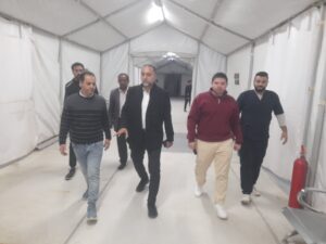 وكيل وزارة الصحة شمال سيناء  يتفقد الحجر الصحي بمعبر رفح ومستشفى الشيخ زويد المركزي 