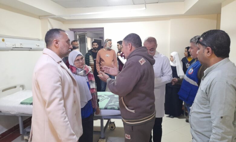 بالتزامن مع فتح معبر رفح.. وكيل صحة شمال سيناء يتفقد مستشفي العريش العام والشيخ زويد المركزي لمتابعة رفع درجة الاستعداد القصوى لاستقبال الفلسطينيين