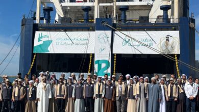 بدعم من وكالة الإمارات للمساعدات الدولية... وصول سفينة “صقر” إلى ميناء العريش محملة بـ4 آلاف طن من المساعدات لغزة