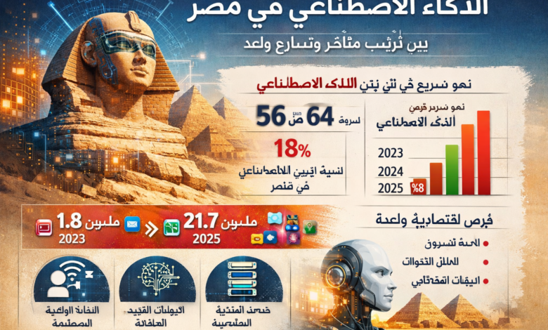 الذكاء الاصطناعي في مصر: بين ترتيب متأخر وتسارع واعد في تبنّي التكنولوجيا