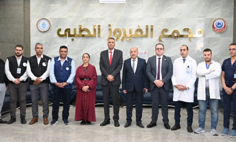 محافظ جنوب سيناء يزور المرضى بمجمع الفيروز الطبي بطور سيناء ويهنئهم بعيد الفطر